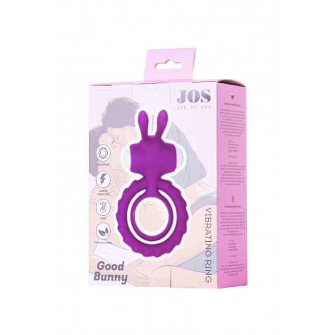 Фиолетовое эрекционное кольцо на пенис JOS GOOD BUNNY