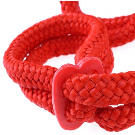 Красные верёвочные оковы на руки или ноги Silk Rope Love Cuffs