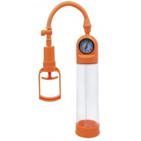 Оранжевая вакуумная помпа A-toys с манометром и прозрачной колбой